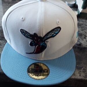 New Era Blue and White Delaware St University Cap